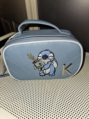 Primark Light Blue Kids Carry Case with Stitch Embroidery